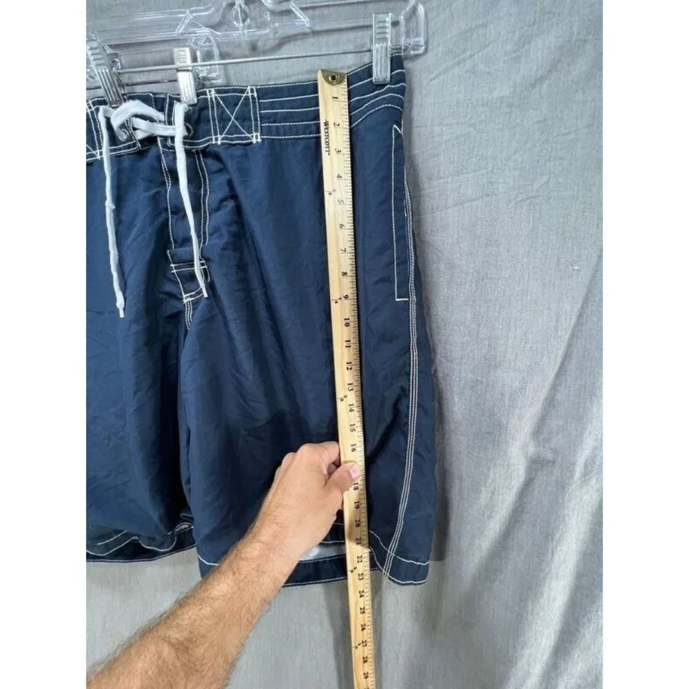 Old Navy‎ Swim Shorts Mens 2XL Blue White Pocketed Swimwear Men 40x20